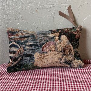 Vintage Sandra Tapestry Zipper Pouch – Handcrafted in New England